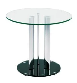 Bijzettafel Roano - Glas/zwart