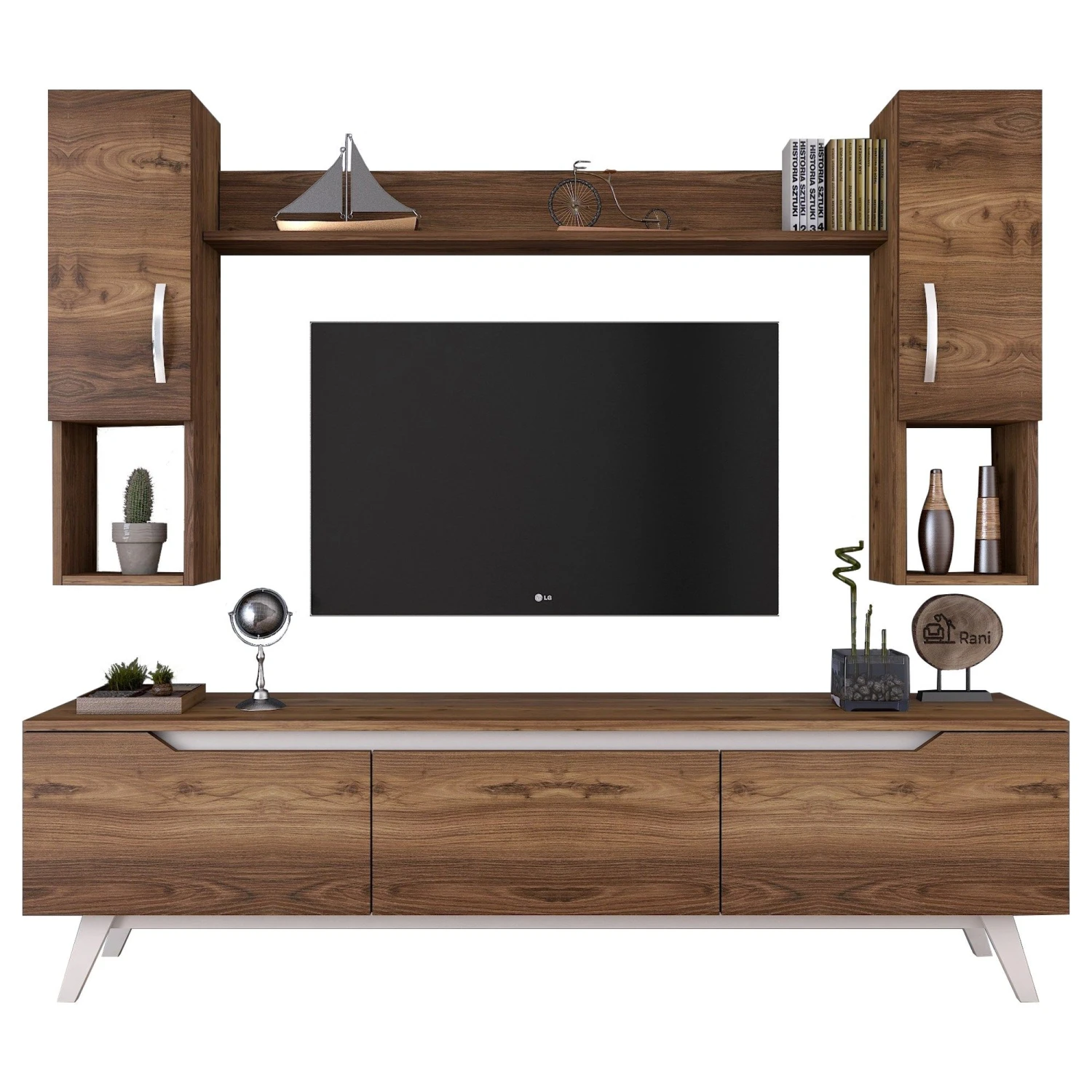 Tv-meubel Wren | 180 Cm Breedte | Wit Notenhout 7 Tv-meubel Wren | 180 Cm Breedte | Wit Notenhout - Afbeelding 7