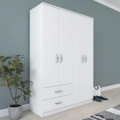 Locelso Garderobekast | 18mm Gemelamineerd | 120x170x43cm | Wit -Emob 893RAN1412 20 203 e7cc