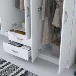 Locelso Garderobekast | 18mm Gemelamineerd | 120x170x43cm | Wit -Emob 893RAN1412 20 206 8a93