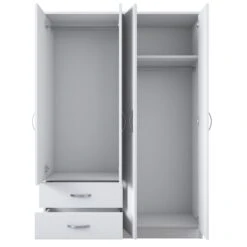 Locelso Garderobekast | 18mm Gemelamineerd | 120x170x43cm | Wit -Emob 893RAN1412 20 208 53ed