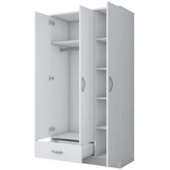 Stevige Witte Kledingkast Met Lade En Planken -Emob 893RAN1413 20 2010 bf04