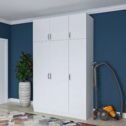 Locelso Garderobekast | 100% Gemelamineerd | Wit -Emob 893RAN1415 20 202 1eee