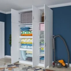 Locelso Garderobekast | 100% Gemelamineerd | Wit -Emob 893RAN1415 20 203 7557