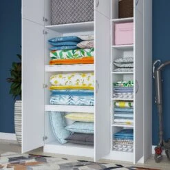 Locelso Garderobekast | 100% Gemelamineerd | Wit -Emob 893RAN1415 20 206 5f32