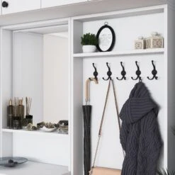 Halstandaard Locelso | 179 X 37 X 226 Cm | 100% Melaminegecoat Spaanplaat | Elegant Wit -Emob 893RAN1722 6 8e08