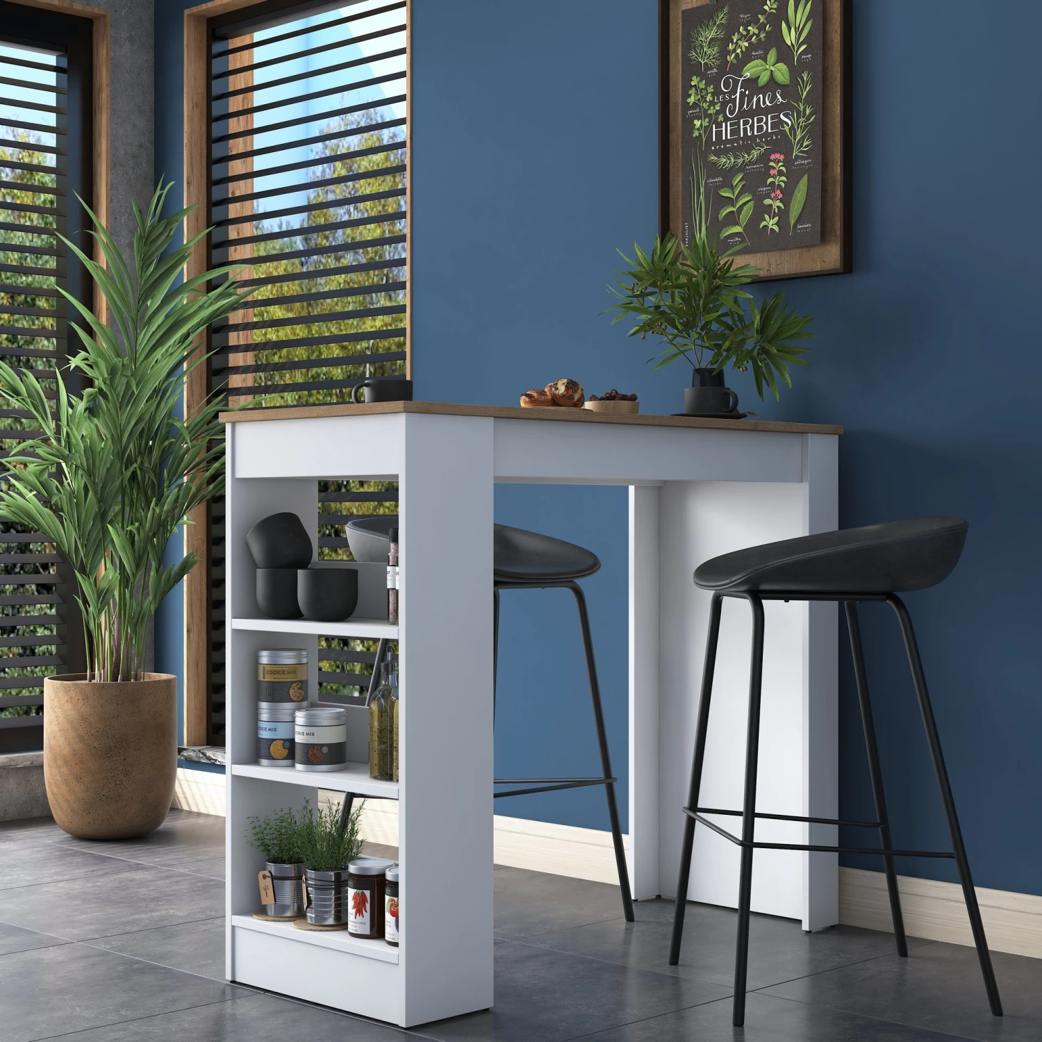 Locelso Gemelamineerde Keukentafel - 18mm Notelaar Wit 7 Locelso Gemelamineerde Keukentafel - 18mm Notelaar Wit - Afbeelding 7