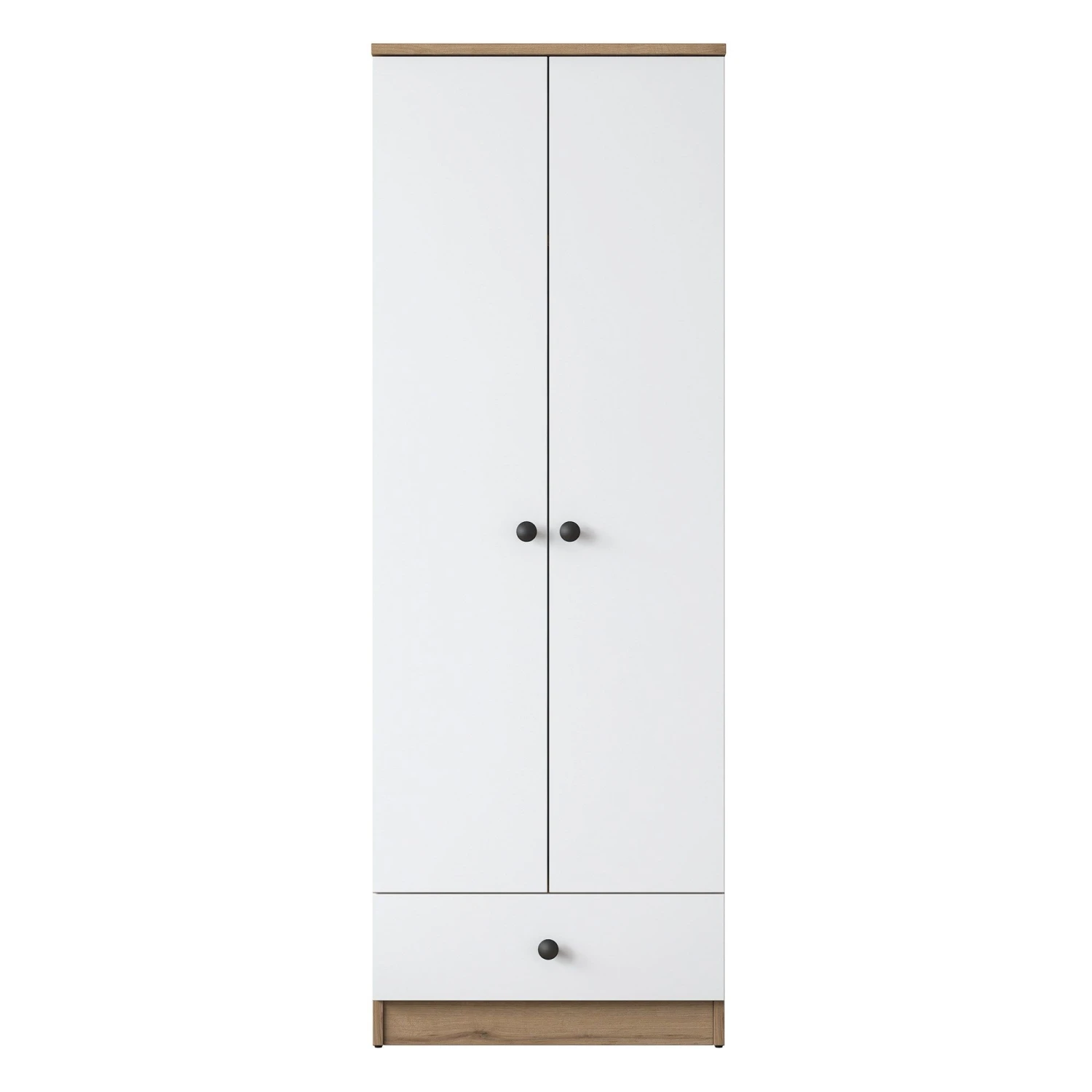 Locelso Kledingkast - 100% Gemelamineerd - Wit Noten 3 Locelso Kledingkast - 100% Gemelamineerd - Wit Noten - Afbeelding 3