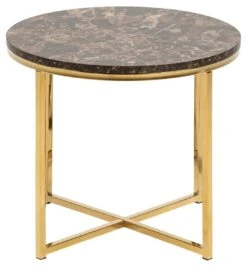 Bijzettafel Anika ø50cm - Bruin Marmer/ Goud -Emob 8B6C56CC 9939 44EA 8C99 1E4197396EC1 6473