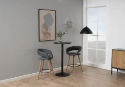 Barstoel Dusty - Donkergrijs/massieve Eik -Emob 8BED0048 AFE6 43DC B145 8278B2964ABB 8eae