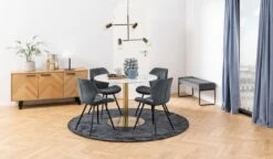 Ronde Eettafel Carlos ø105cm - Wit Marmer/messing -Emob 8FD53C6B EC4D 4FFB 8AAE 8C2C0DAD48E0 3059