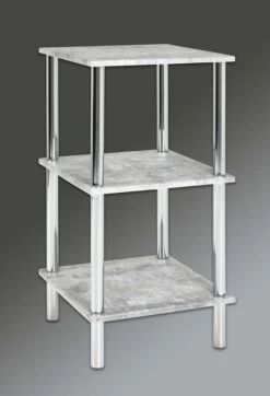 Rek Wilko 39cm, 3 Legplanken - Chroom/beton Decor -Emob 90439 Hintergrund 1 ce3a