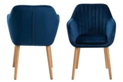 Armstoel Hermeline - Donkerblauw/eik -Emob 9093D2EA FCFF 44B3 9D45 7C39A330C442 d026