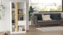 Boekenkast Yardley | 75,6 X 25 X 160 Cm | Wit -Emob 921YRD1141 20 203 d415