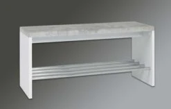 Bank Tillio 81cm, 1 Rek - Chroom/beton Decor -Emob 95630 Hintergrund c333