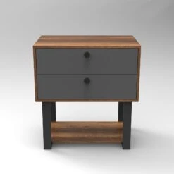 Locelso Lade | Notenhout Antraciet | 18 Mm Dik | Metalen Poten -Emob 956LCS1304 20 202 5cf4