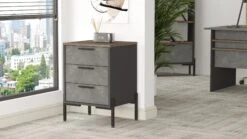 Locelso Lade | Melamine Gecoat | 18mm Dik | Metalen Frame | Bruin Grijs -Emob 956LCS1305 20 203 0e88