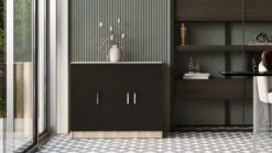 Locelso Multifunctionele Kast | 18mm Dik | 89cm Breed | Eiken Zwart 10 Locelso Multifunctionele Kast | 18mm Dik | 89cm Breed | Eiken Zwart -Emob 956LCS1502 20 203 5c5f