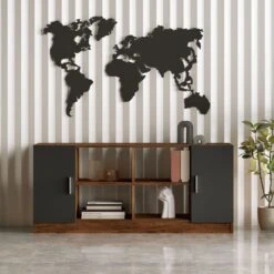 Locelso Multifunctionele Kast | 18mm, 139W | Antraciet Walnoot -Emob 956LCS1504 20 202 3e03