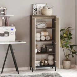 Locelso Multifunctionele Kast 60cm Bruin Antraciet -Emob 956LCS1513 20 202 2db4