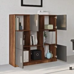 Locelso Kast | 100% Melamine | 18 Mm Dik | Notelaar Antraciet 9 Locelso Kast | 100% Melamine | 18 Mm Dik | Notelaar Antraciet -Emob 956LCS1517 20 204 9a0b