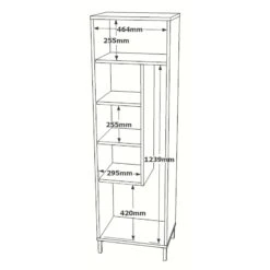 Locelso Multifunctionele Kast | 18 Mm Dik | Metalen Frame | Wit -Emob 956LCS1551 20 207 c12b