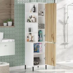 Locelso Multifunctionele Kast | 18mm Melamine | Notelaar Wit -Emob 956LCS1581 20 204 5582