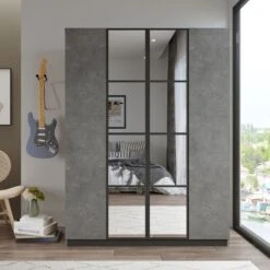 Stevige Antracietgrijze Garderobekast | 18 Mm Gecoat Spaanplaat