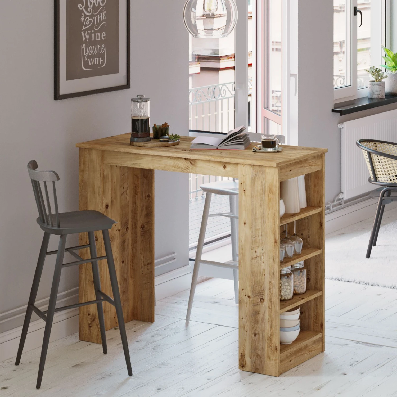 Locelso Bartafel - 100% Gemelamineerd | 18mm Dikte | 120cm X 101cm | Atlantic Pine 1 Locelso Bartafel - 100% Gemelamineerd | 18mm Dikte | 120cm X 101cm | Atlantic Pine