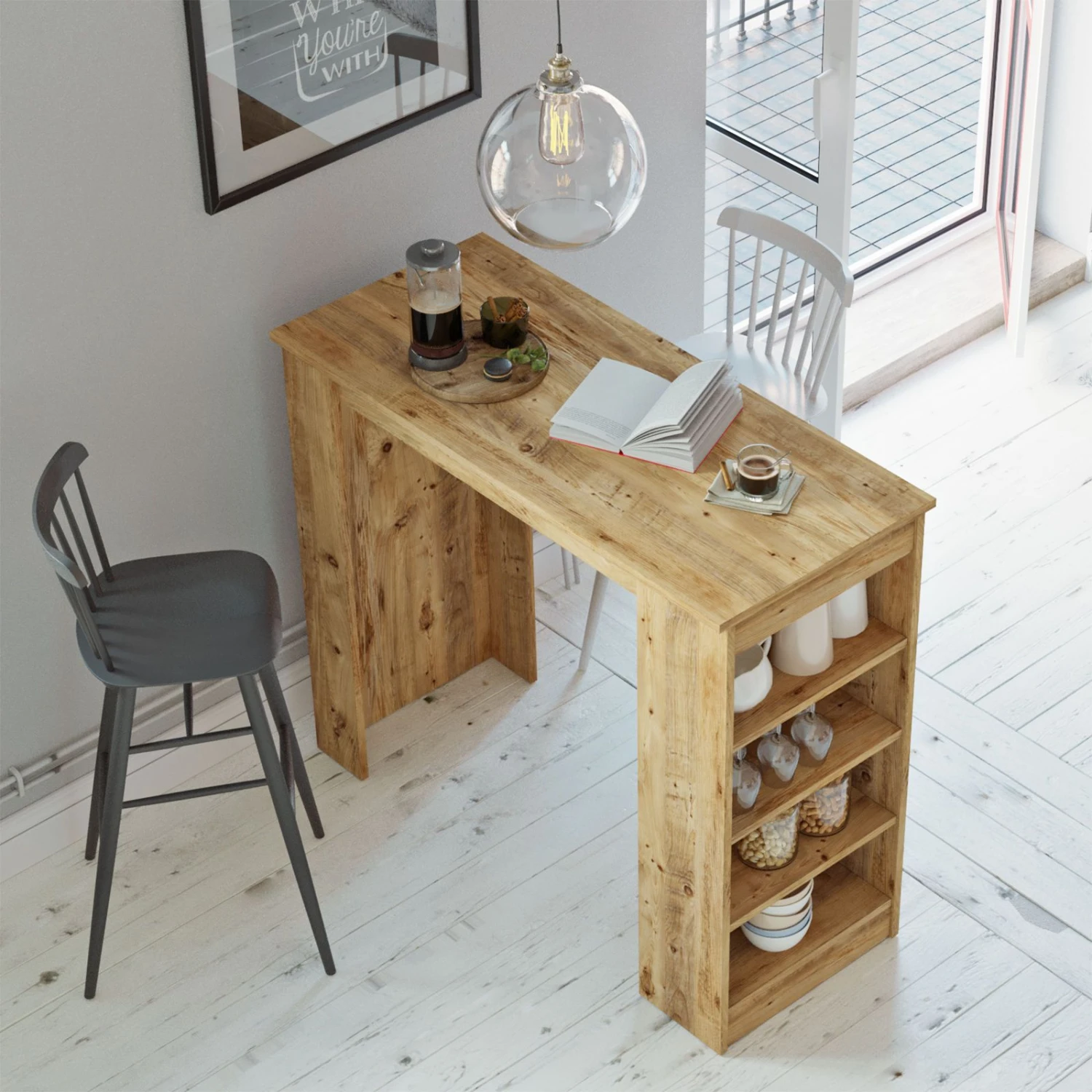 Locelso Bartafel - 100% Gemelamineerd | 18mm Dikte | 120cm X 101cm | Atlantic Pine 6 Locelso Bartafel - 100% Gemelamineerd | 18mm Dikte | 120cm X 101cm | Atlantic Pine - Afbeelding 6