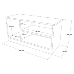 Erika Schoenenkast | 100% Mel. Spaanplaat | 18mm Dik | Eik -Emob 956LCS3402 20 207 99da