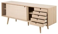 Dressoir Cedro 180cm, 2 Deuren & 5 Lades - Witte Eik -Emob 97061CEA 280E 4A18 8905 EE6473D6D977 2836
