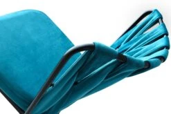 Stijlvolle En Comfortabele Stoelenset 4-delig Zwart Blauw Fluweel -Emob 974NMB1180 20 205 a241