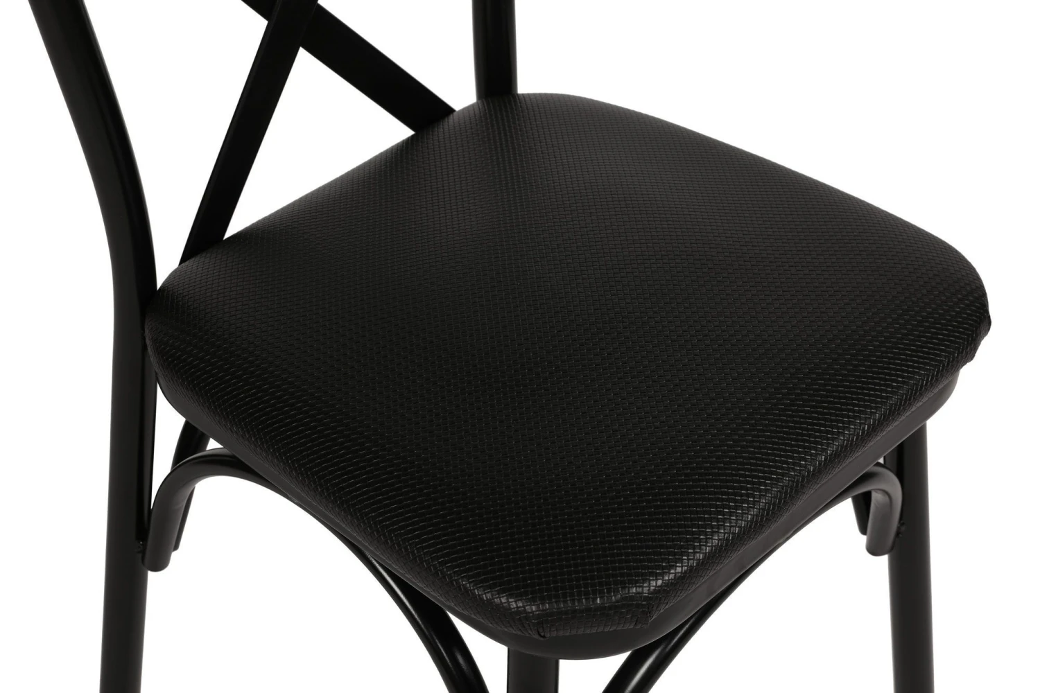 Vella Stoel Set | 4 Stuks | Melamine Gecoat | Metalen Poten | 42x81x40cm 3 Vella Stoel Set | 4 Stuks | Melamine Gecoat | Metalen Poten | 42x81x40cm - Afbeelding 3