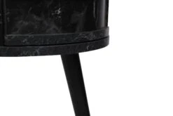 Vella Bijzettafel | Houten Frame | Melamine Bovenblad | 51cm Diameter | Zwart -Emob 974NMB1238 20 2011 392f