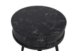 Vella Bijzettafel | Houten Frame | Melamine Bovenblad | 51cm Diameter | Zwart -Emob 974NMB1238 20 209 55e2