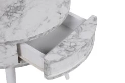 Vella Bijzettafel | 100% Houten Frame | Wit | 51cm Dia X 58cm -Emob 974NMB1239 20 207 b4b6