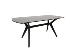 Vella Eettafel | 180 Cm Breedte | 100% MDF | Plastic Poten | Zwart -Emob 974NMB1501 20 206 49ff