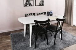 Vella Eettafel | 100% MDF | Plastic Poten | Wit
