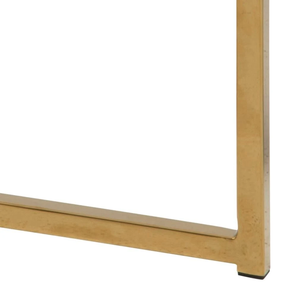 Bijzettafel Alisma Ø50 Cm - Goud/groen 2 Bijzettafel Alisma Ø50 Cm - Goud/groen - Afbeelding 2