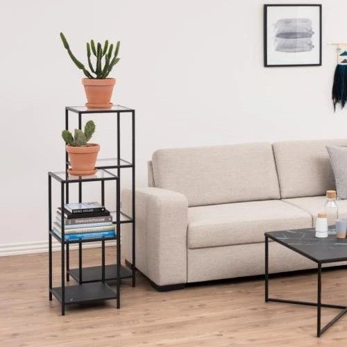 Rek Dover 37cm, 2 Legplanken - Zwart 3 Rek Dover 37cm, 2 Legplanken - Zwart - Afbeelding 3