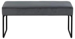 Bank Xandee Velours - Grijs/zwart -Emob A46C6A41 A439 4DE2 B974 E1B6AF24CF21 109e