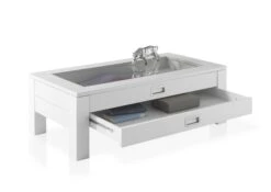 Salontafel Cancelo 110cm Met 2 Lades - Wit -Emob A8 Fabian offen 2 83 661 17 4da8
