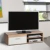 Tv-meubel Gamba 120cm Met 1 Deur - Eik/wit