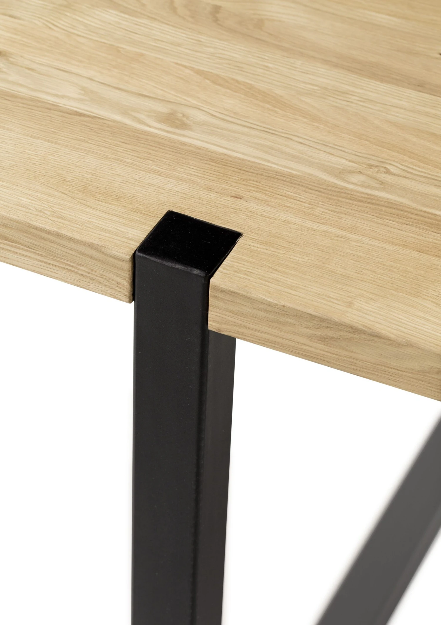 Eettafel Marcelo 180x90cm - Zwart/eik 3 Eettafel Marcelo 180x90cm - Zwart/eik - Afbeelding 3