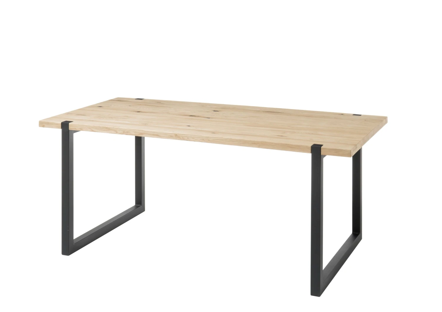 Eettafel Marcelo 180x90cm - Zwart/eik 2 Eettafel Marcelo 180x90cm - Zwart/eik - Afbeelding 2