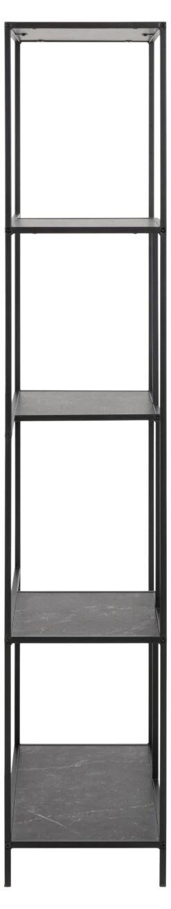 Wandrek Infinity 170 Cm Met 3 Zwevende Legplanken - Zwart/marmer -Emob AA25E153 8509 4FA1 A3F0 28321D13E478 54f7