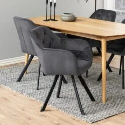 Draaibare Eetkamerstoel Lola - Donkergrijs