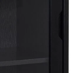 Zwart Eiken Sieg Vitrinekast: 2 Laden, Glazen Deur -Emob AFB269B7 5916 47C1 B045 BEC4F077973B 282c