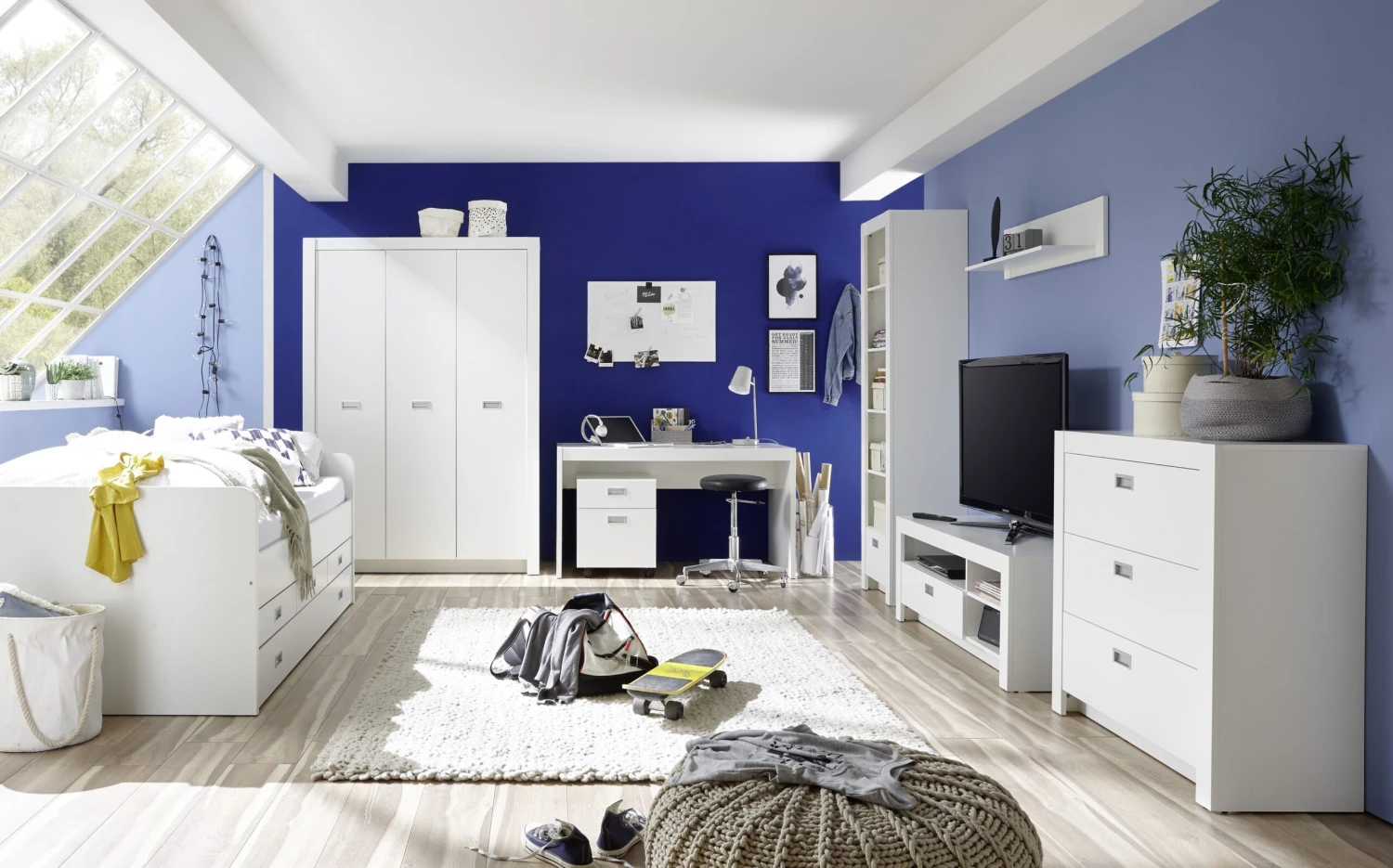 Boekenkast Arkea Met 1 Lade - Wit - Afbeelding 2